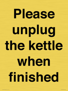 Please unplug the kettle when finished